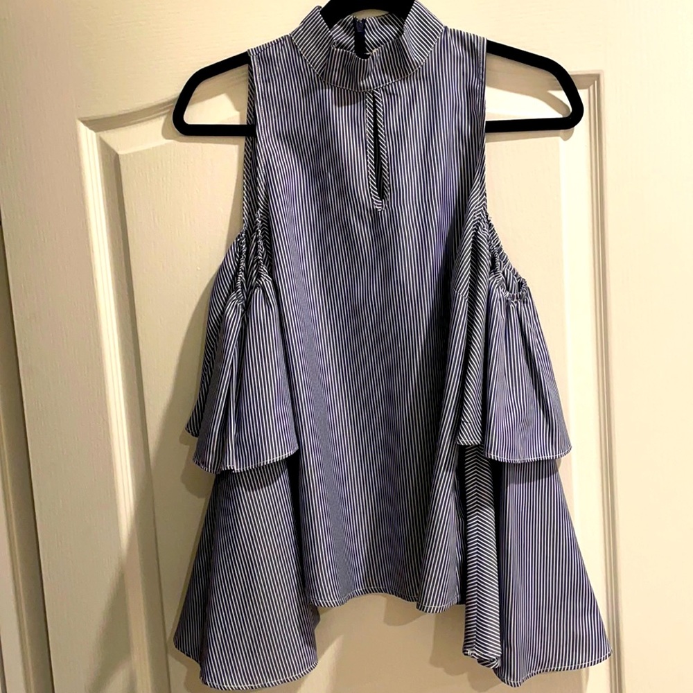 Scripted Striped Top - image 1